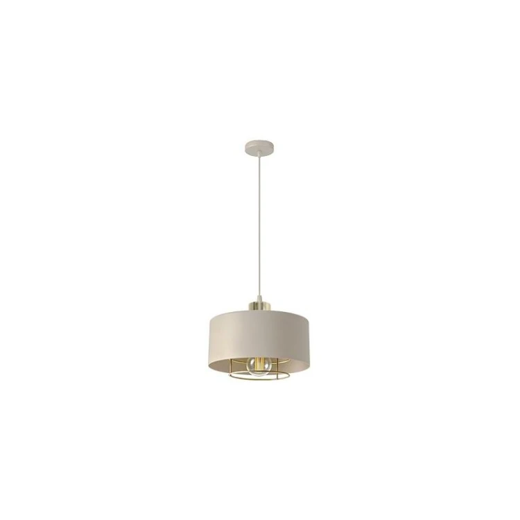 Lampa sufitowa wisząca Nilo 1xE27 20 cm beżowa ze złotym