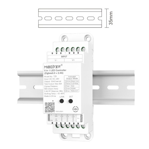 Sterownik LED Zigbee 5w1 Mono CCT RGB RGBW RGBCCT
