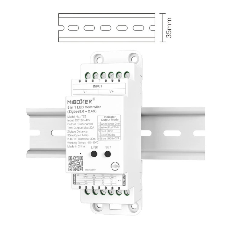 Sterownik LED Zigbee 5w1 Mono CCT RGB RGBW RGBCCT