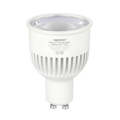 Żarówka LED MiBoxer GU10 6W RGB+CCT Zigbee 3.0 + 2.4G FUT106ZR