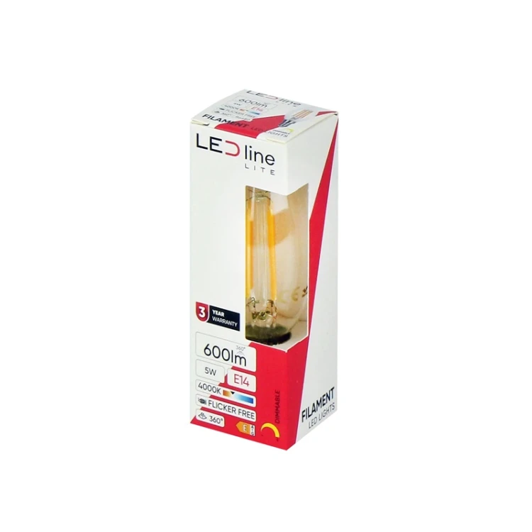 Żarówka LED C35 E14 5W 600 lm Filament