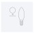 Wymiary żarówki LED line LITE E14 C35 5W ściemnialnej