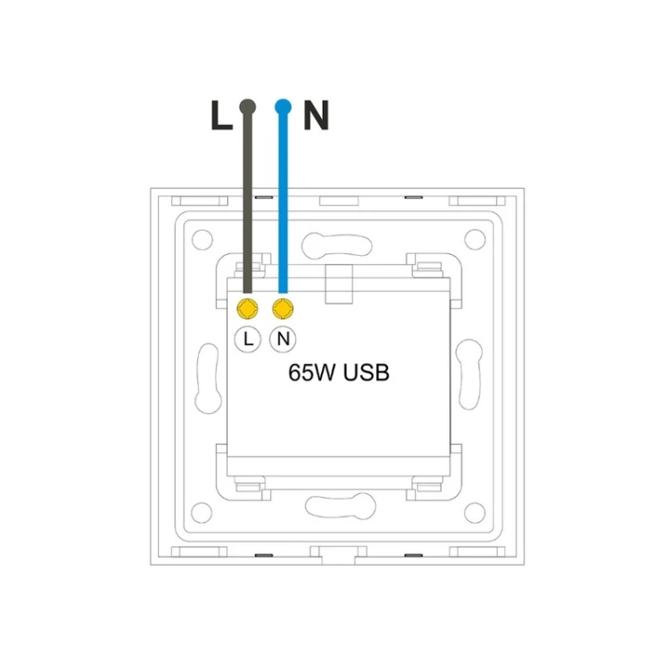 Gniazdo USB MDX 65W złote do szybkiego ładowania