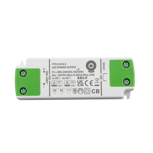 Zasilacz LED 15W 12V 1,25A meblowy POS Power