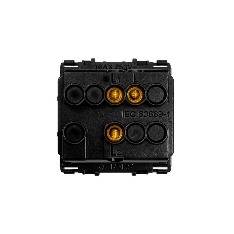 Włącznik mechaniczny schodowy DELUXE 1G2W złoty