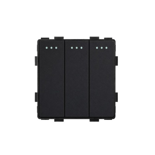 Łącznik mechaniczny potrójny 3G1W czarny DELUXE