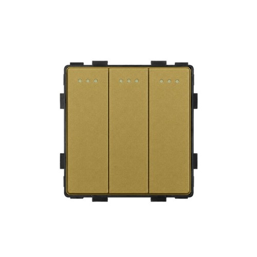Łącznik mechaniczny potrójny 3G1W złoty DELUXE