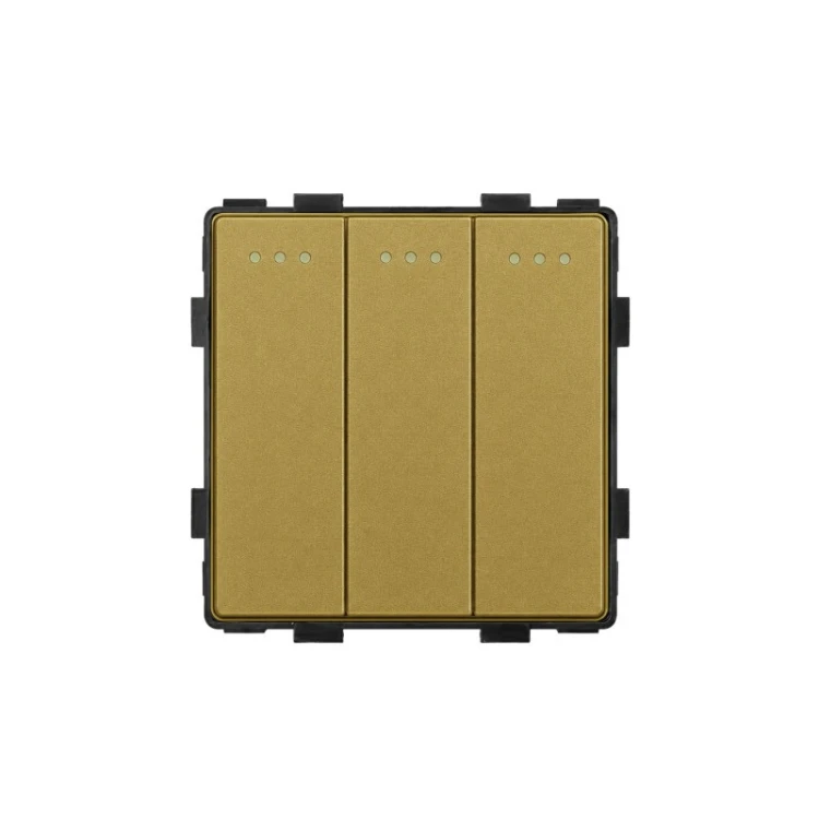 Łącznik mechaniczny potrójny 3G1W złoty DELUXE