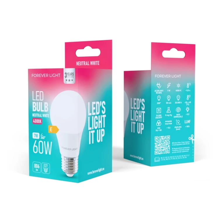 Żarówka E27 LED 7W 806 lm biała neutralna