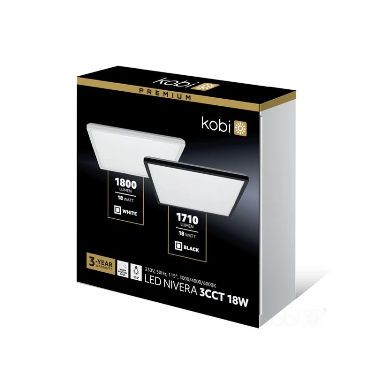 Plafon NIVERA SQUARE Premium 18W z regulacją barwy