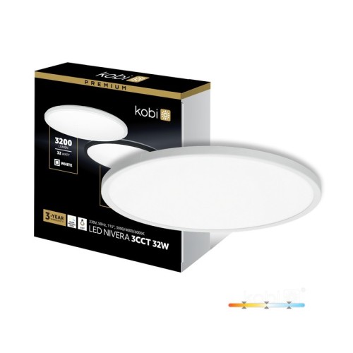 Plafon LED NIVERA CIRCLE Premium 32W 3CCT biały