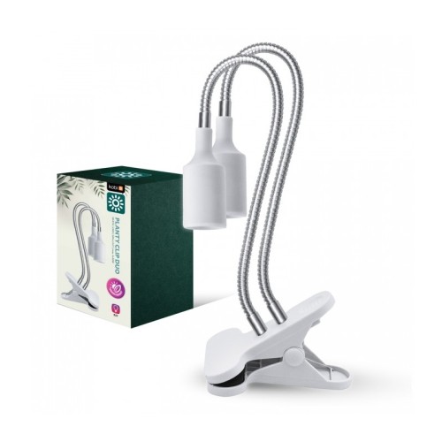 Lampka biurkowa PLANTY CLIP W DUO 2xE27 biała