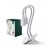 Lampka biurkowa PLANTY CLIP W DUO 2xE27 biała