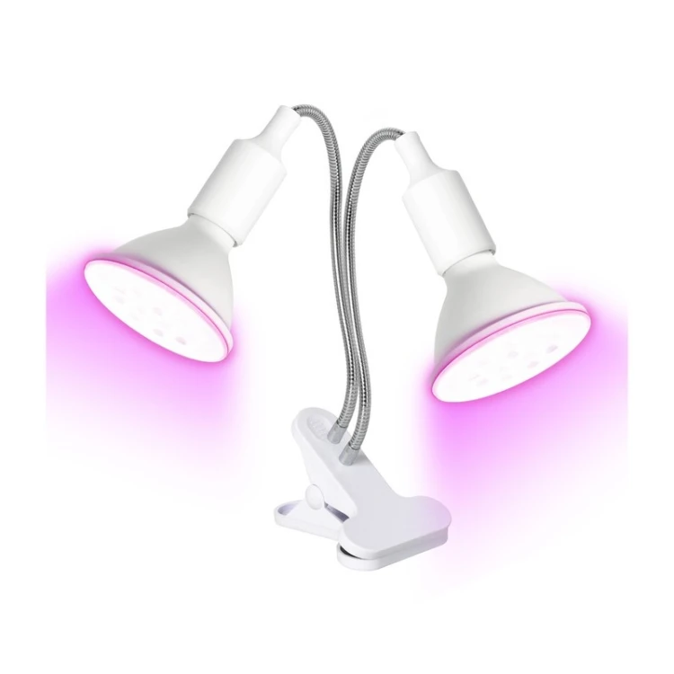 Lampka na klips PLANTY CLIP W DUO biała