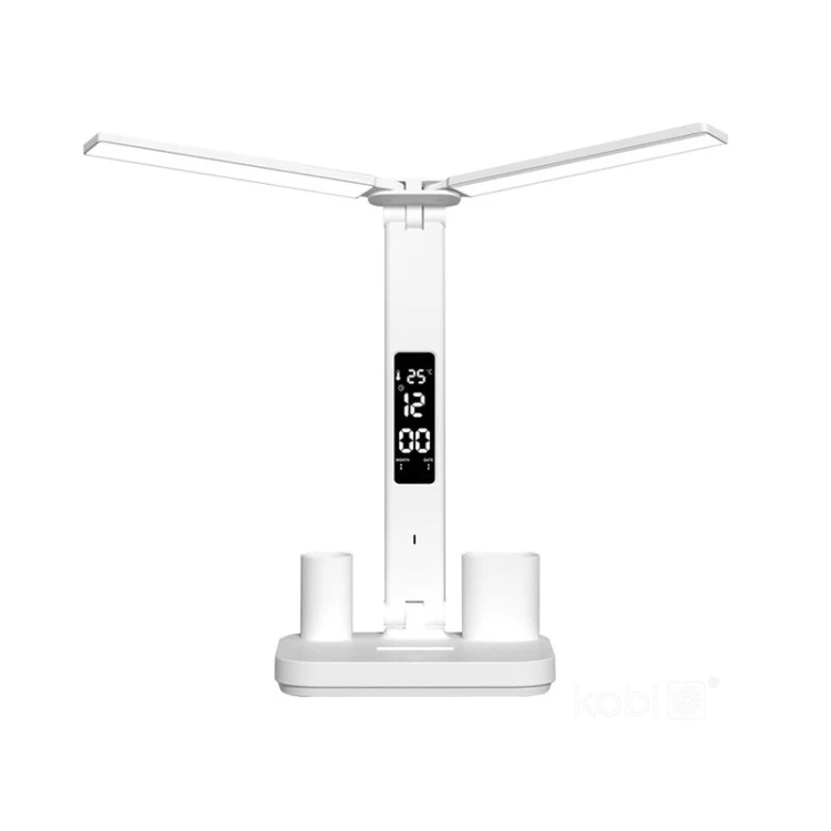 Biała lampa biurkowa LED NOBLITE P 3CCT