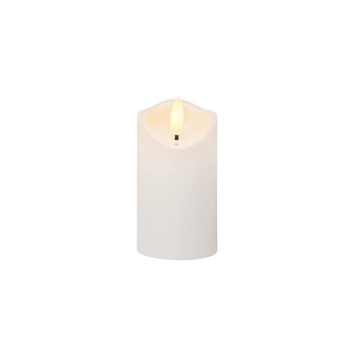 Biała świeczka LED 13 cm z efektem płomienia