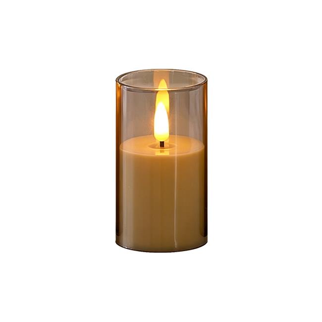 Świeczka LED 13cm 2000K 3xAA płomień dymiona
