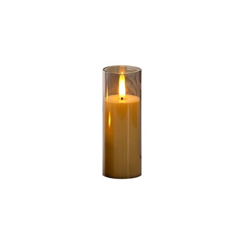 Świeczka LED 18cm 2000K 3xAA płomień dymiona
