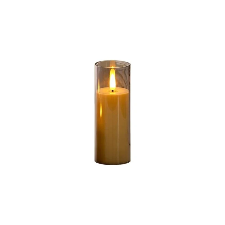 Świeczka LED 18cm 2000K 3xAA płomień dymiona