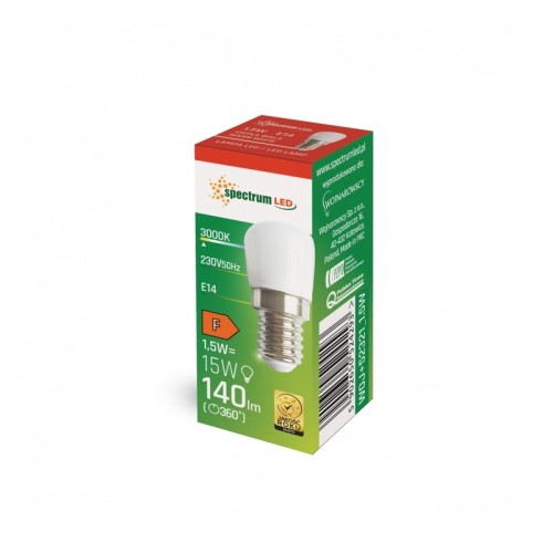 Mała żarówka LED E14 1,5W do lodówki, okapu i AGD