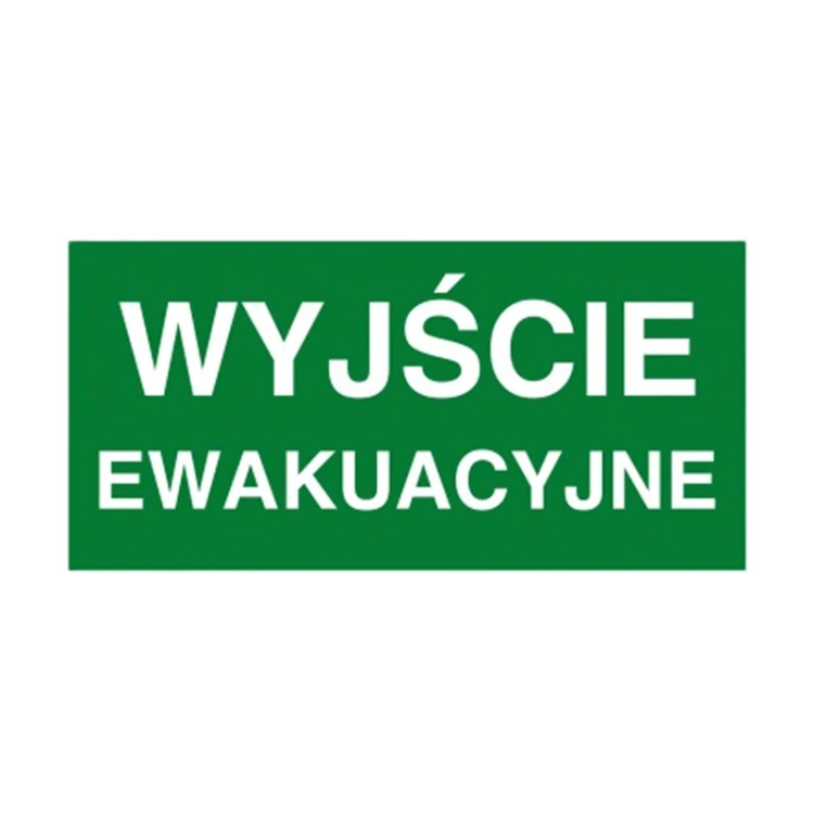 Napis "WYJŚCIE EWAKUACYJNE" AC001 do lampy ewakuacyjnej awaryjnej