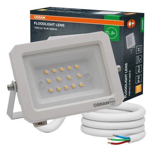 Naświetlacz LED Lens 10W 3000K IP65 biały