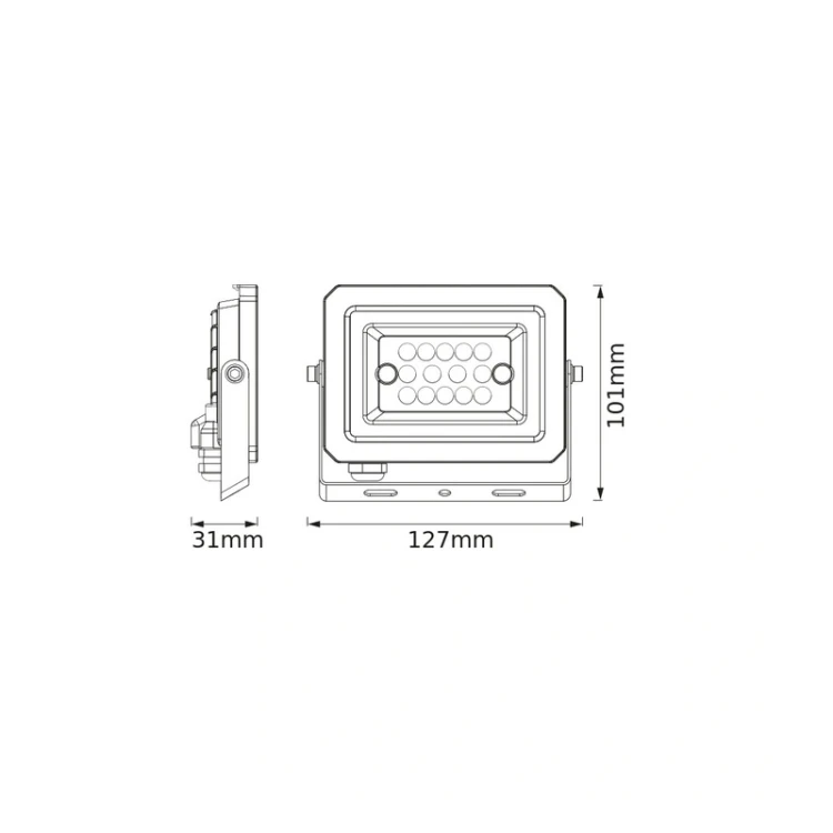 Reflektor LED Lens 10W 3000K biały