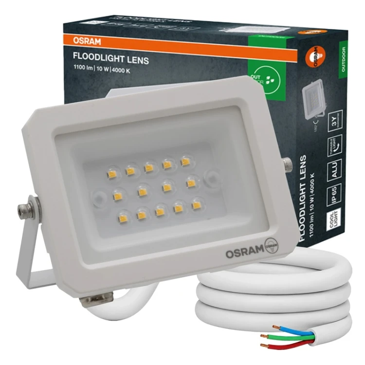 Naświetlacz LED Lens 10W 4000K IP65 biały