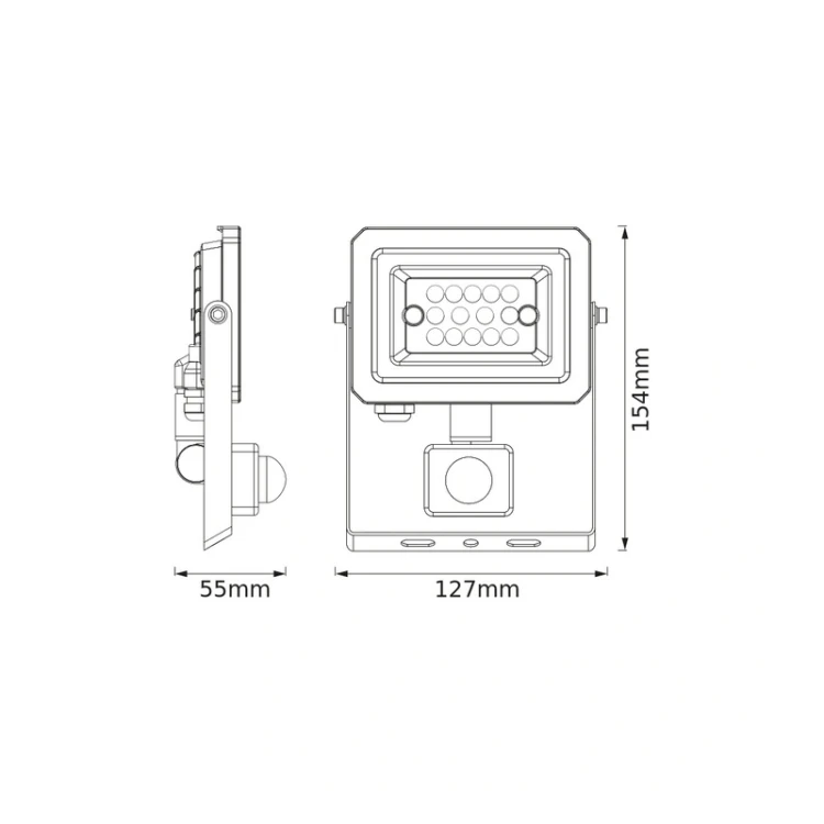 Reflektor LED Lens 10W 4000K z czujnikiem zmierzchu