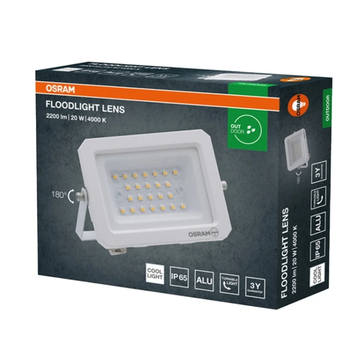 Naświetlacz zewnętrzny LED 20W IP65 biały