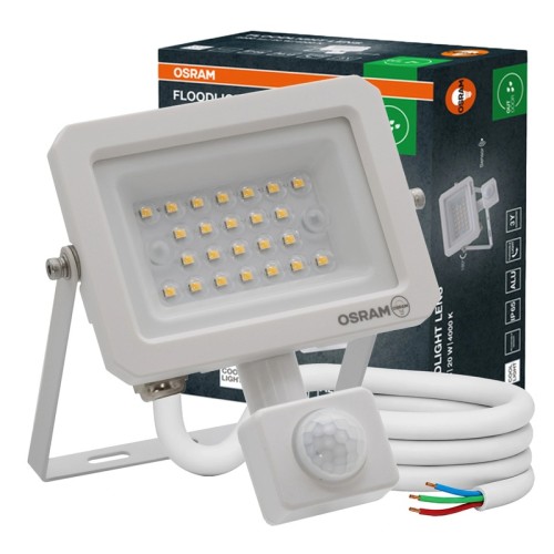 Naświetlacz LED Lens 20W 4000K IP65 biały z czujnikiem