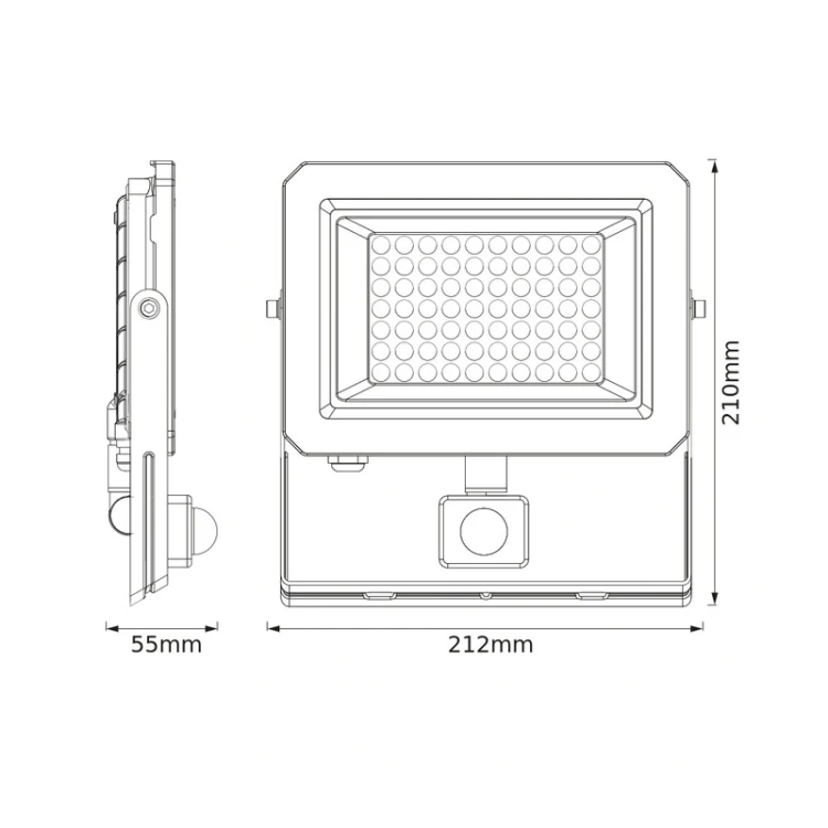 Reflektor LED Lens 50W 4000K z czujnikiem zmierzchu