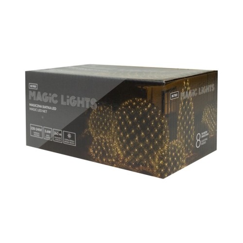 Siatka świetlna LED 2x2 m 160 LED 230V biała ciepła