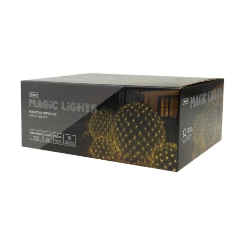 Siatka świetlna LED 3x3 m 240 LED 230V biała ciepła
