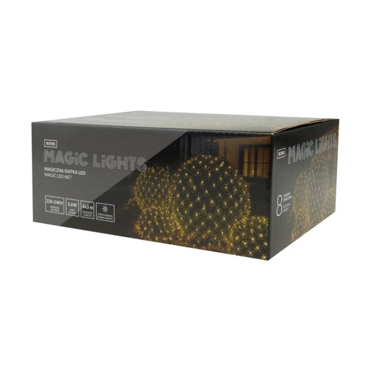 Siatka świetlna LED 3x3 m 240 LED 230V biała ciepła