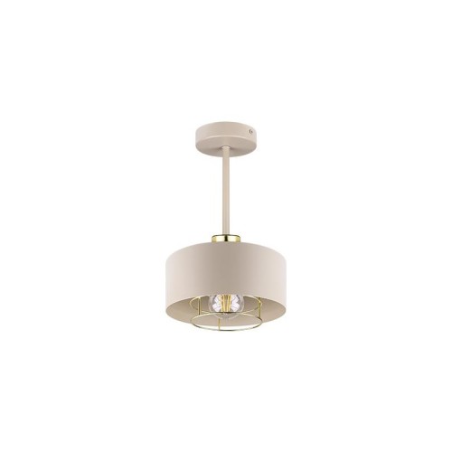 Lampa sufitowa wisząca Nilo 1xE27 20 cm beżowo-złota
