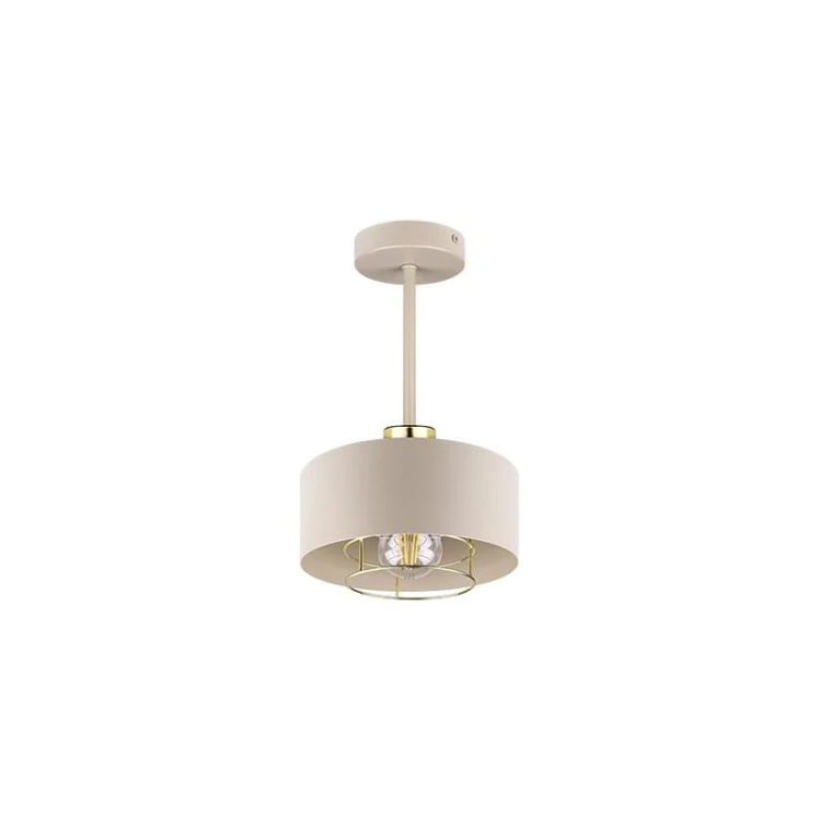 Lampa sufitowa wisząca Nilo 1xE27 20 cm beżowo-złota