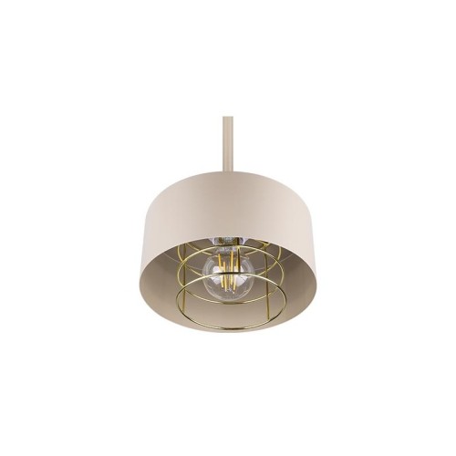 Beżowo-złota lampa sufitowa Nilo na żarówkę E27