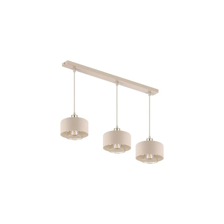 Lampa sufitowa wisząca Nilo 3xE27 20 cm beżowo-złota