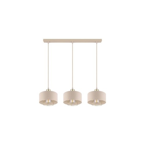 Lampa wisząca Nilo 3xE27 beż + złoty