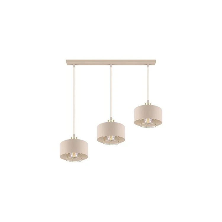 Beżowo-złota lampa sufitowa Nilo na 3 żarówki E27