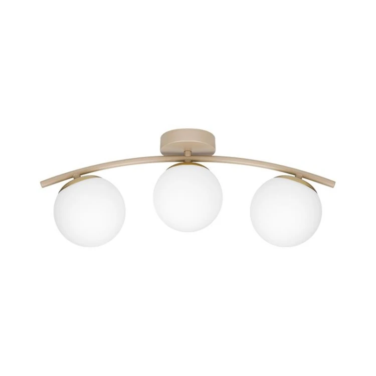 Lampa sufitowa wisząca BALI-12 3xE27 51 cm beżowo-złota