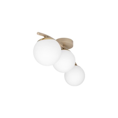 Żyrandol BALI-12 3xE27 beż + złoty 51 cm