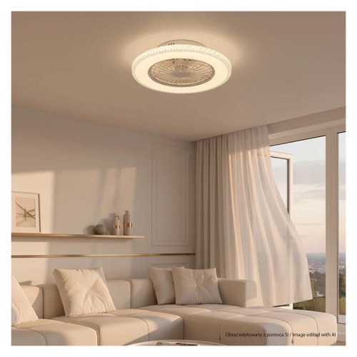 Okrągły plafon LED 48W 5300 lm z wentylatorem EGYPT