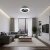 Okrągła lampa sufitowa LED GHANA z wentylatorem 24W