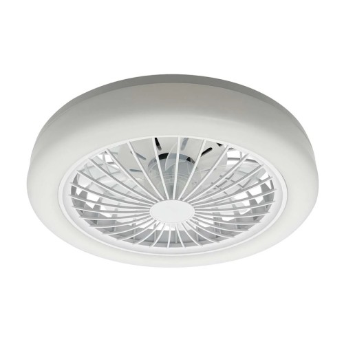 Plafon LED ZAMBIA z wentylatorem 24W 3CCT+RGB biały z pilotem