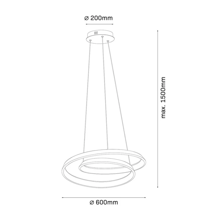 Lampa wisząca CASHMERE TWIST LED 75W 4000K biała