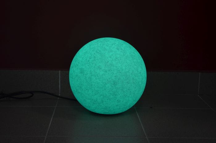 Kula ogrodowa ozdobna na żarówkę E27 RGB zielona