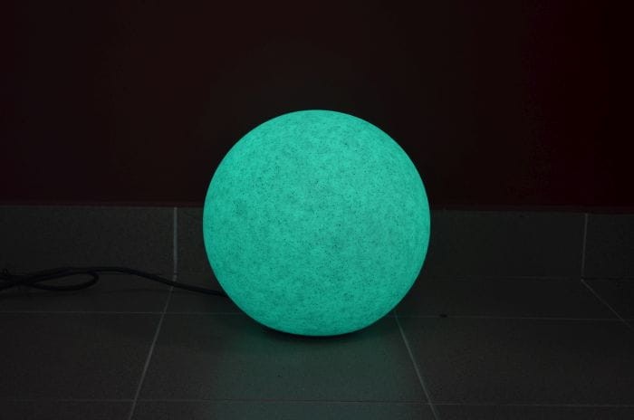 Kula ogrodowa ozdobna na żarówkę E27 RGB zielona