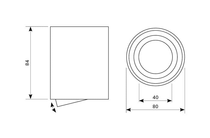oprawa sufitowa okrągła czarna natynkowa ruchoma wymiary